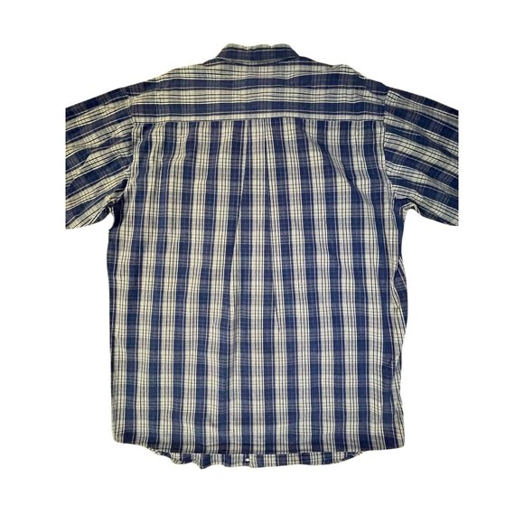 Wrangler Twenty X Shirt Mens 2XT Tall Used Blue Plaid Button Down - Picture 4 of 12